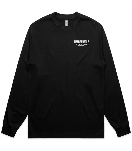 WOLF LS TEE - BLACK