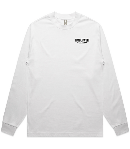 WOLF LS TEE - WHITE