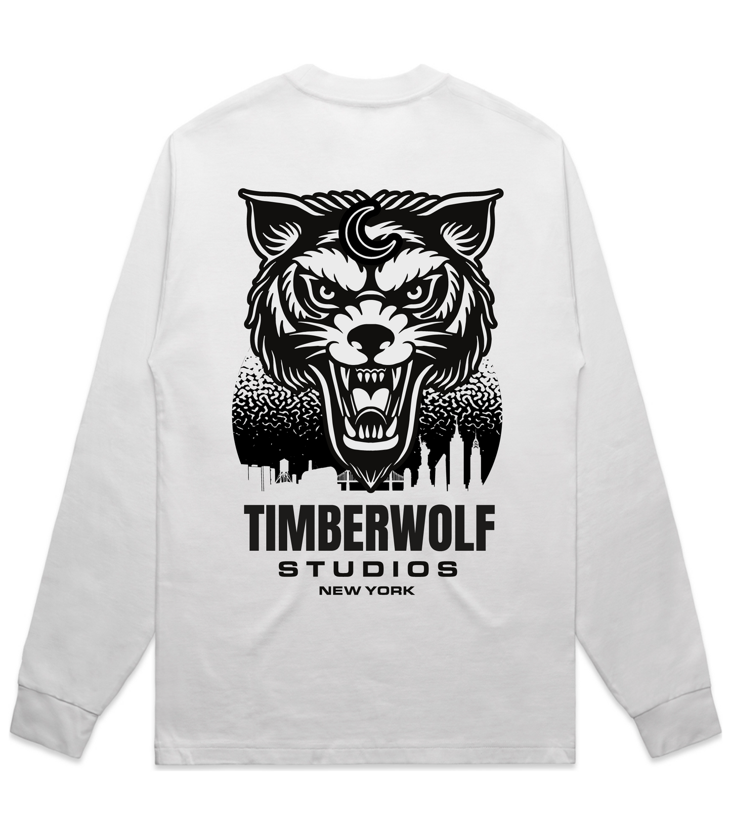 WOLF LS TEE - WHITE