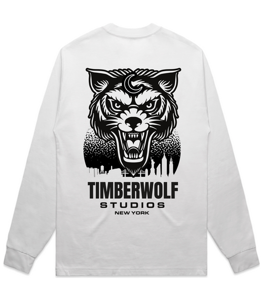 WOLF LS TEE - WHITE